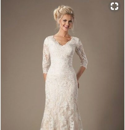 wedding dress for bride over 60
