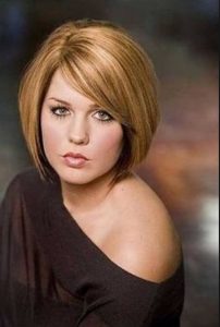 80 Cute Short Hairstyles for Round Faces with Double Chin 2022