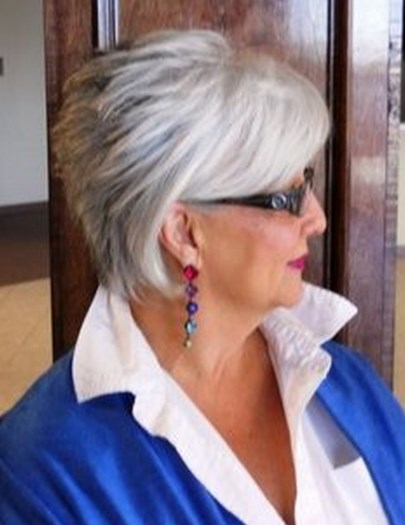 Gray Hair Styles With Glasses