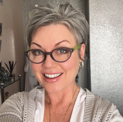 Short Hairstyles For Gray Hair And Glasses