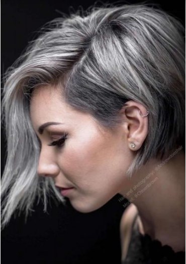Medium Length Hairstyles For Grey Hair Gallery