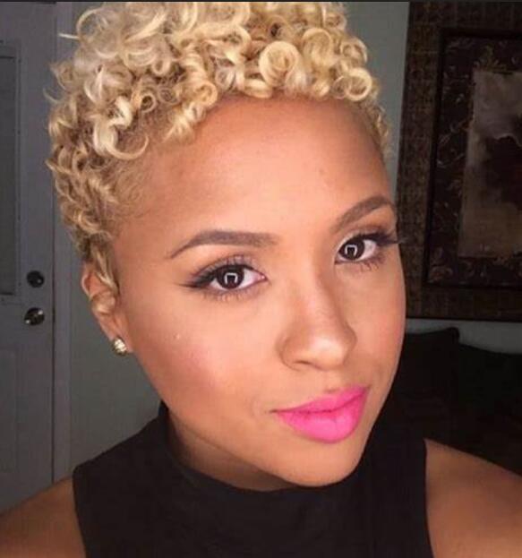 African American Short Blonde Hairstyle For Black Women