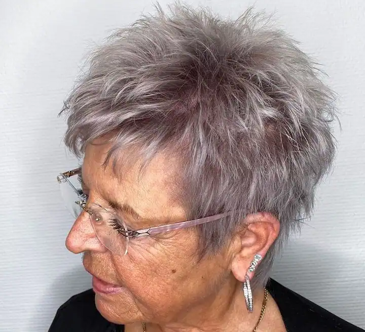 70 Years Old Women In Short Hair