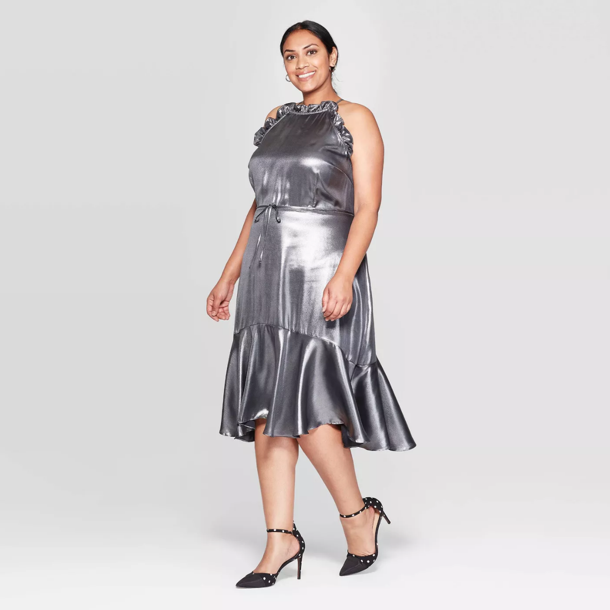 Plus Size New Years Dress In Silver