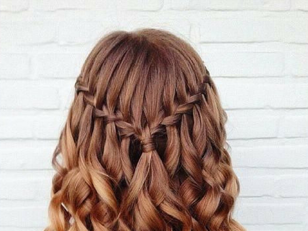 Waterfall Braids Style For Christmas Evening