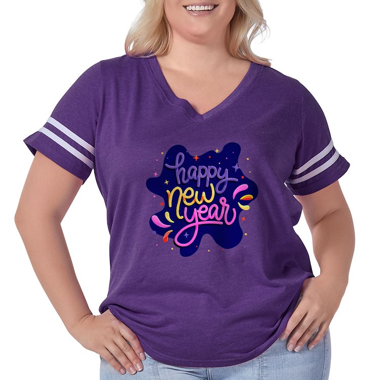 Purple Color Shirt With Jeans For Plus Size Woman