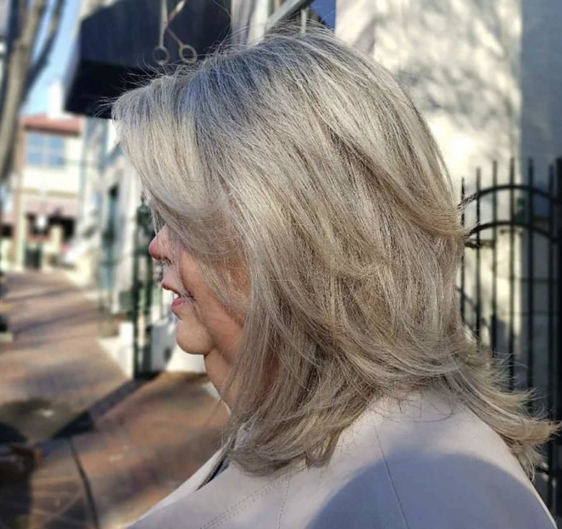Layered Hairstyles For Over 60 Round Face